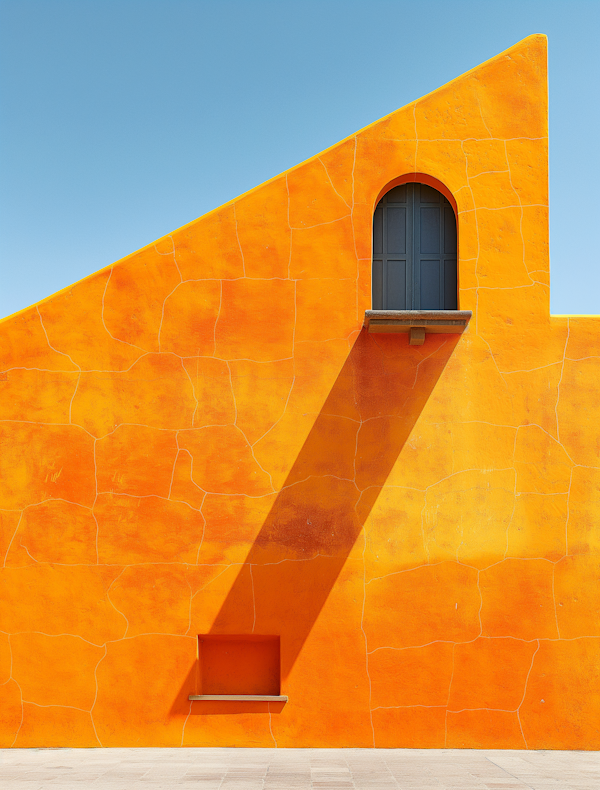 Bold Orange Building Facade