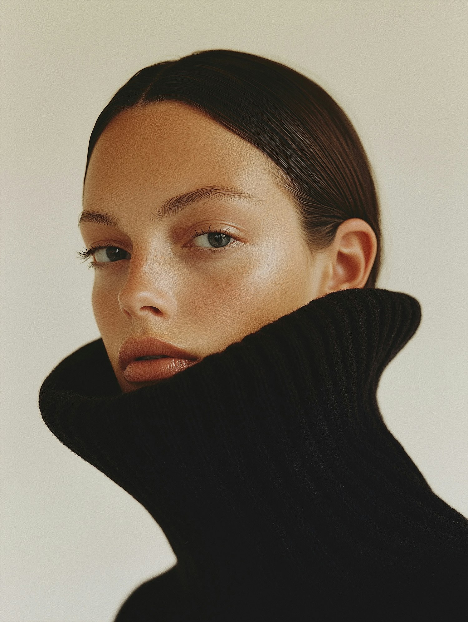 Close-up Portrait of a Person in a Black Sweater