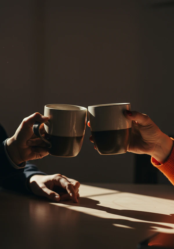Toasting Ceramic Mugs