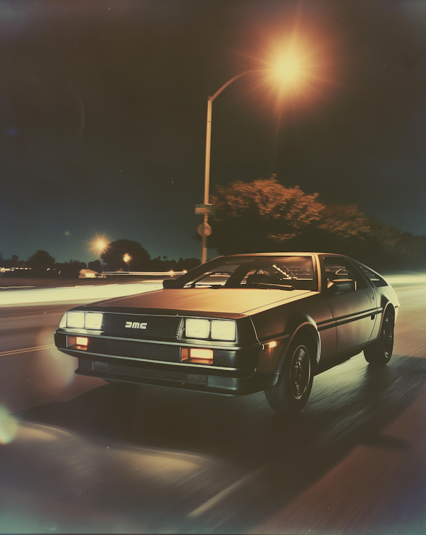 Vintage Automobile at Night