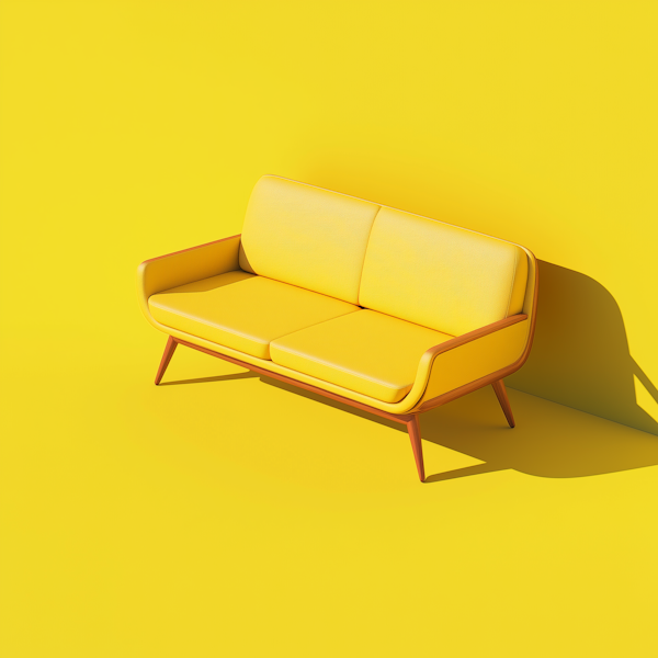 Monochromatic Yellow Sofa