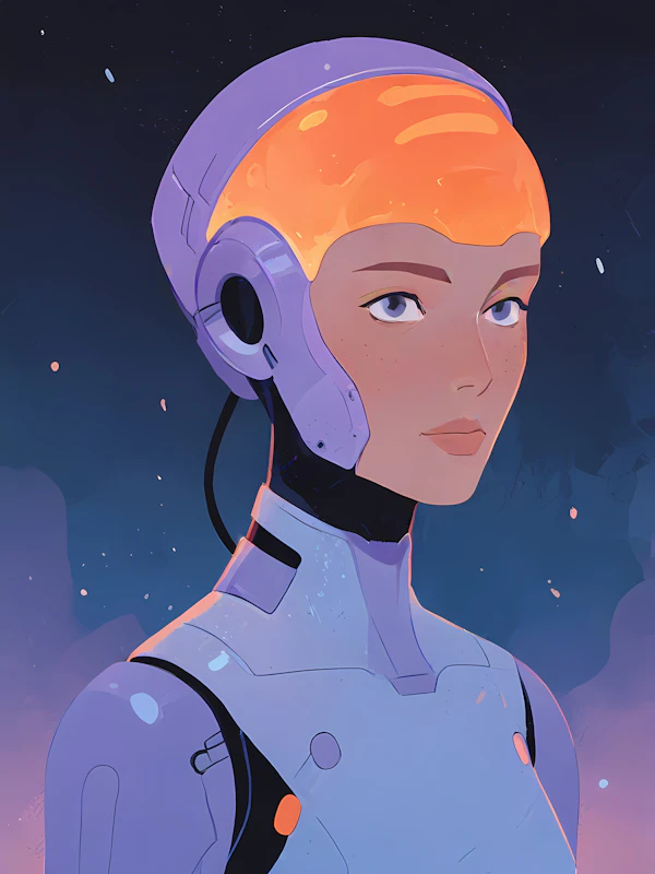 Futuristic Humanoid Figure