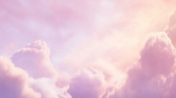 Serene Sky with Fluffy Clouds