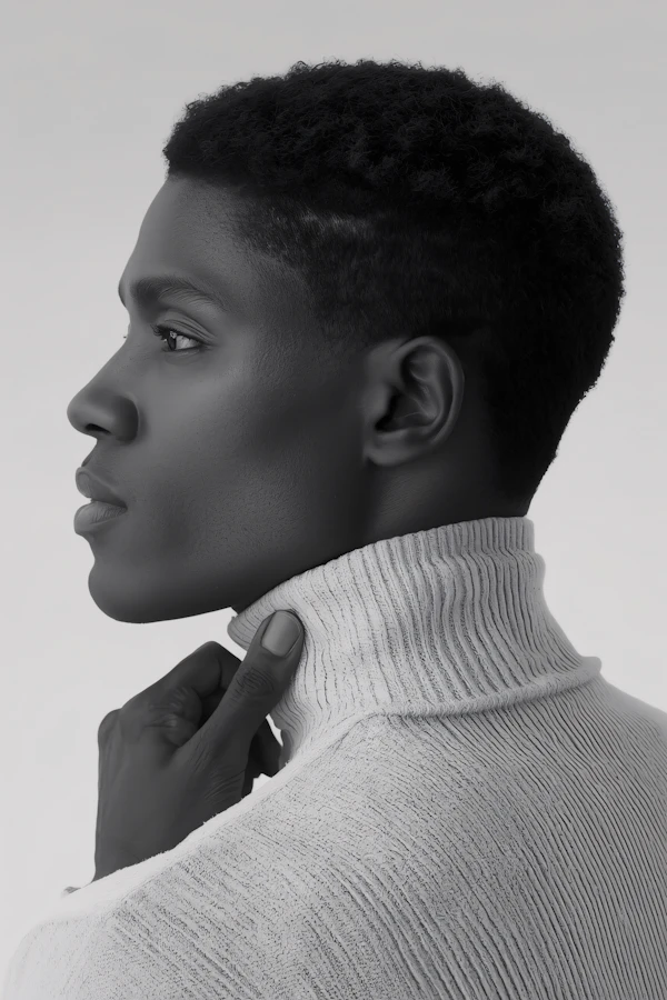 Contemplative Profile Portrait