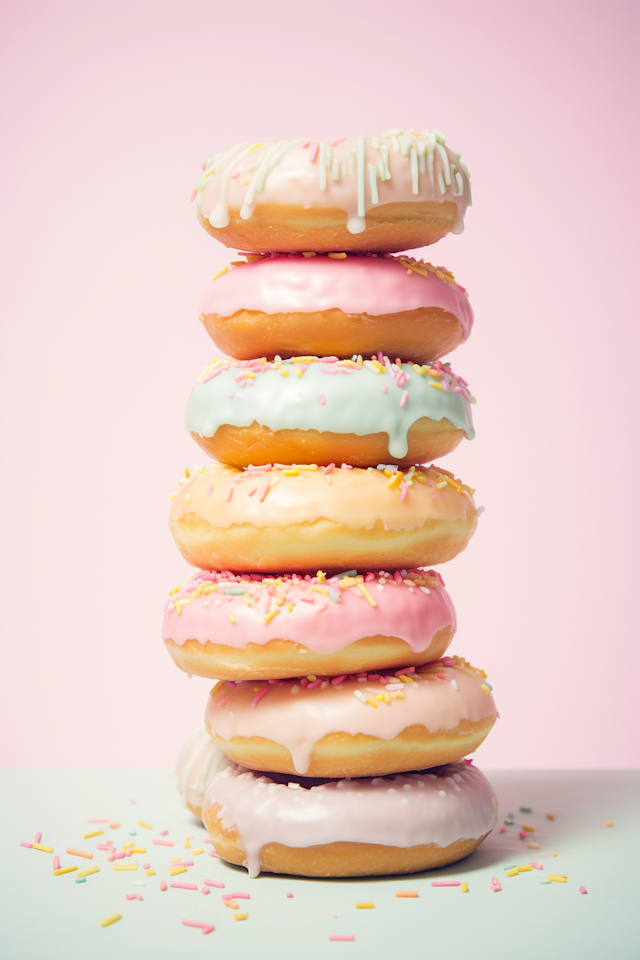 Pastel Doughnut Stack