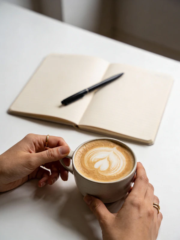 Latte Art and Notebook