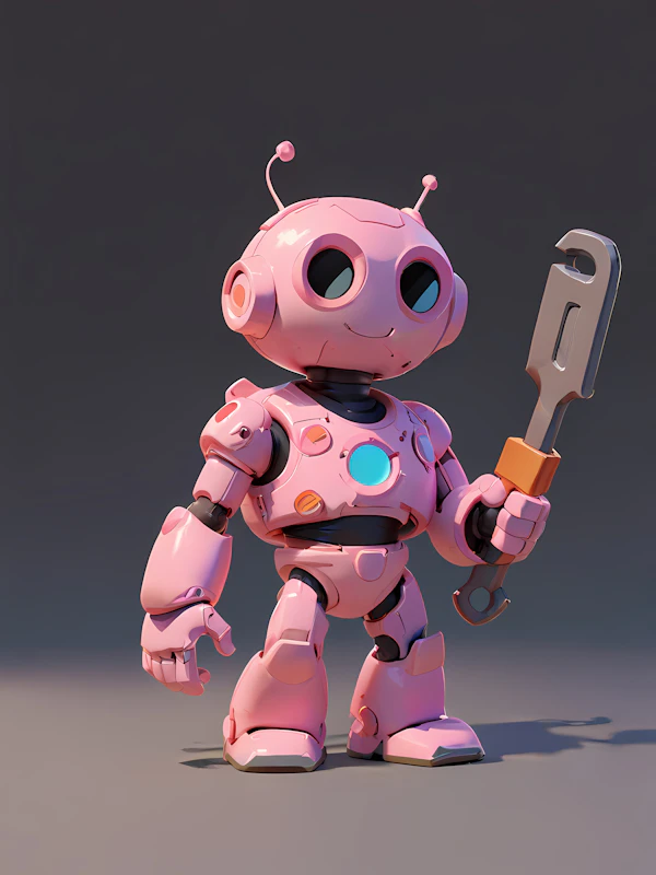 Charming Pink Robot
