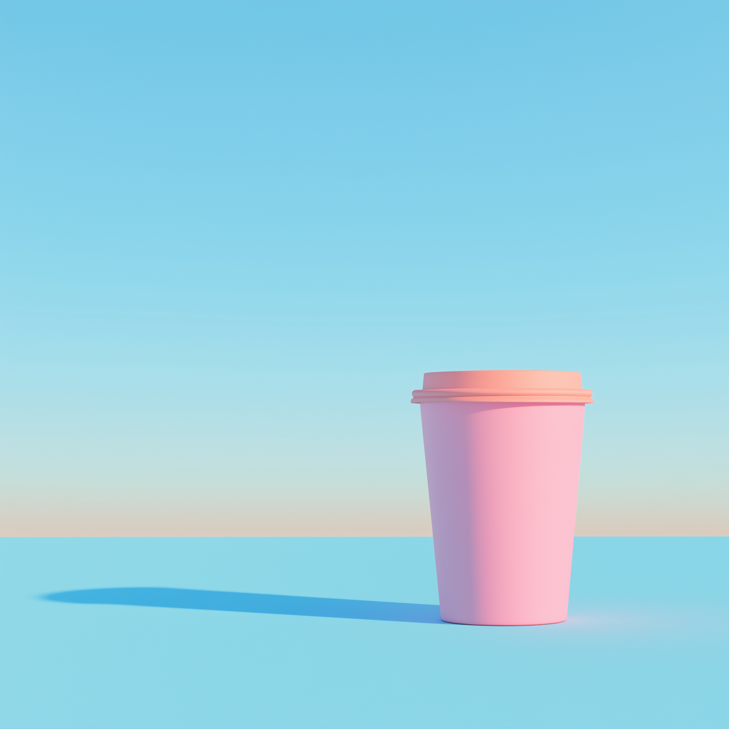 Minimalist Pink Coffee Cup