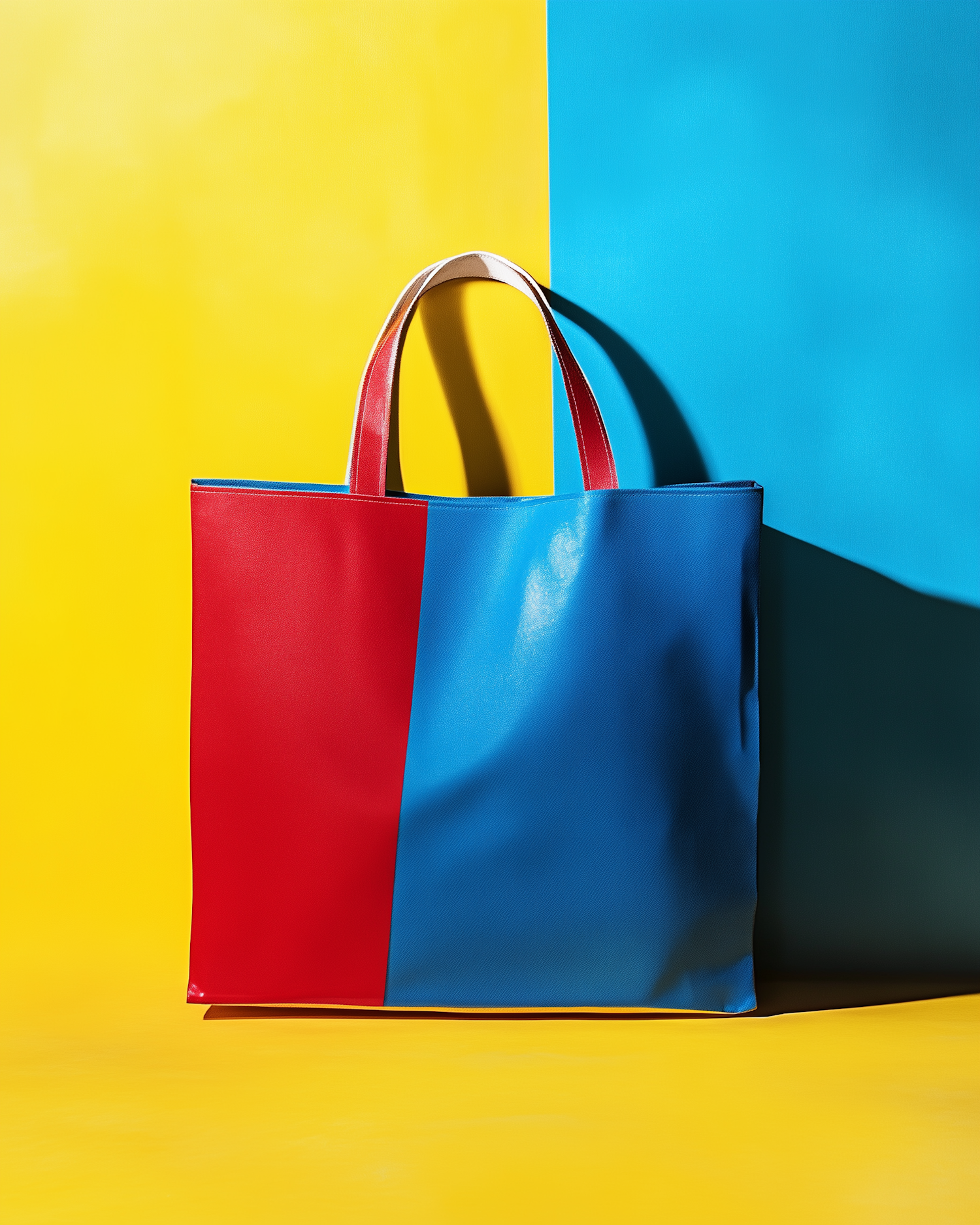 Color Block Tote Bag