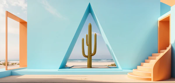 Golden Cactus in Modern Architecture