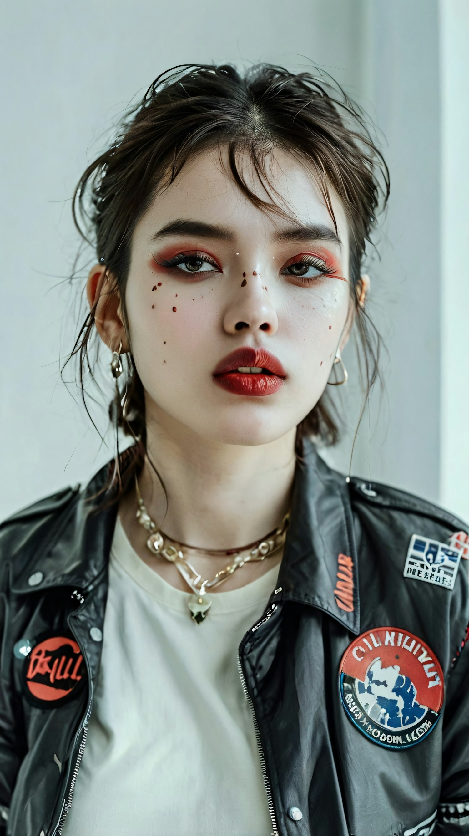 Bold Makeup and Edgy Style