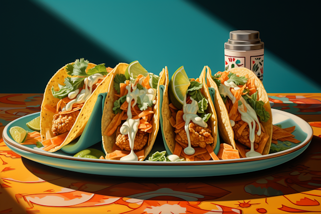 Vibrant Tempeh Taco Platter