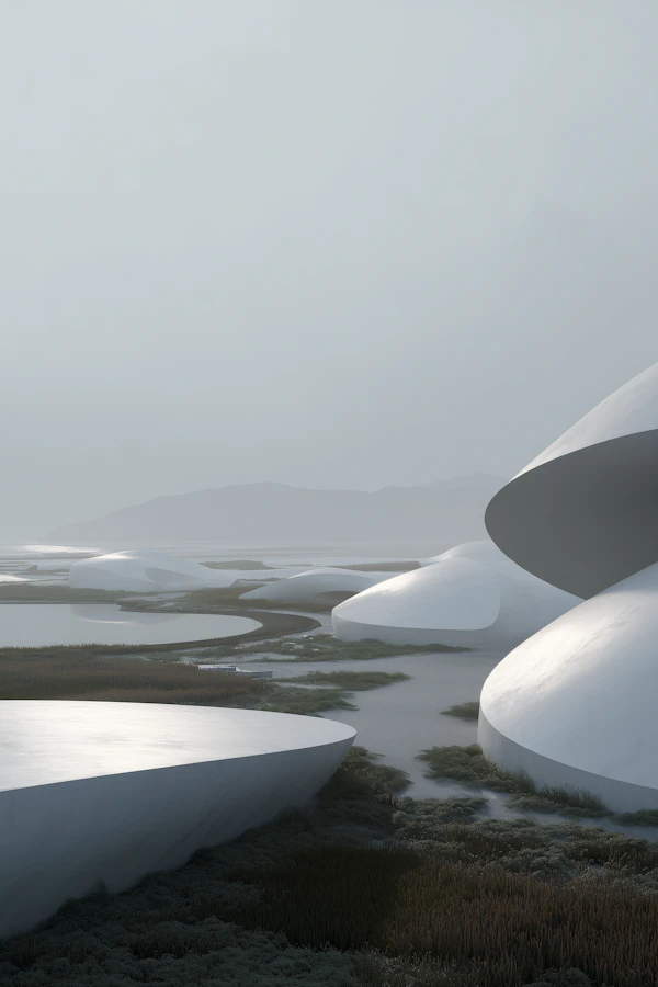 Futuristic Dome Landscape