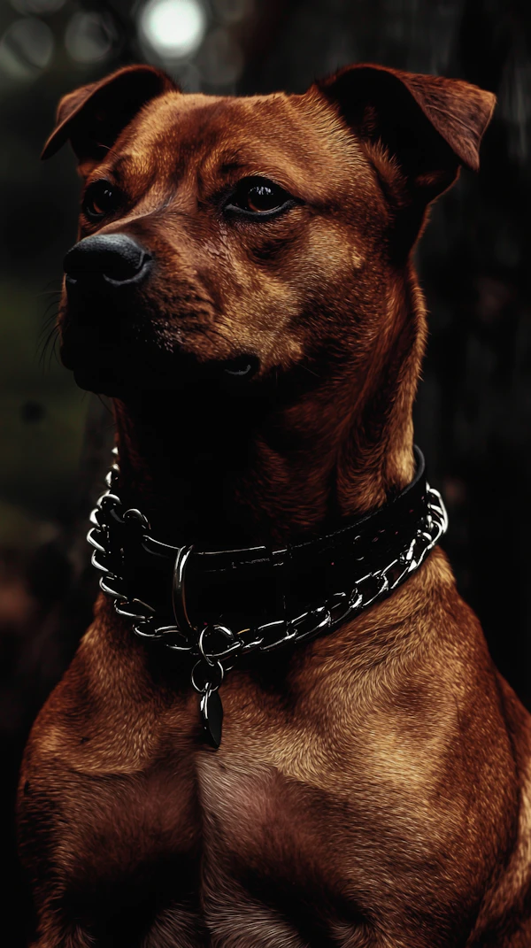 Noble Brown Dog Portrait