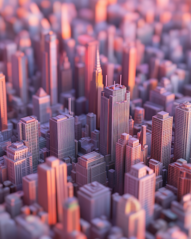 Stylized Cityscape Render