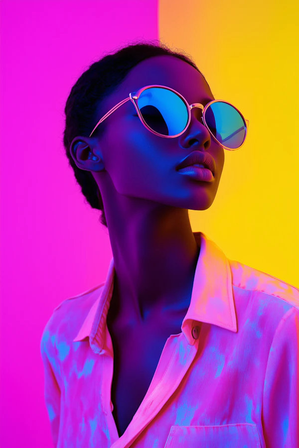 Stylish Neon Portrait