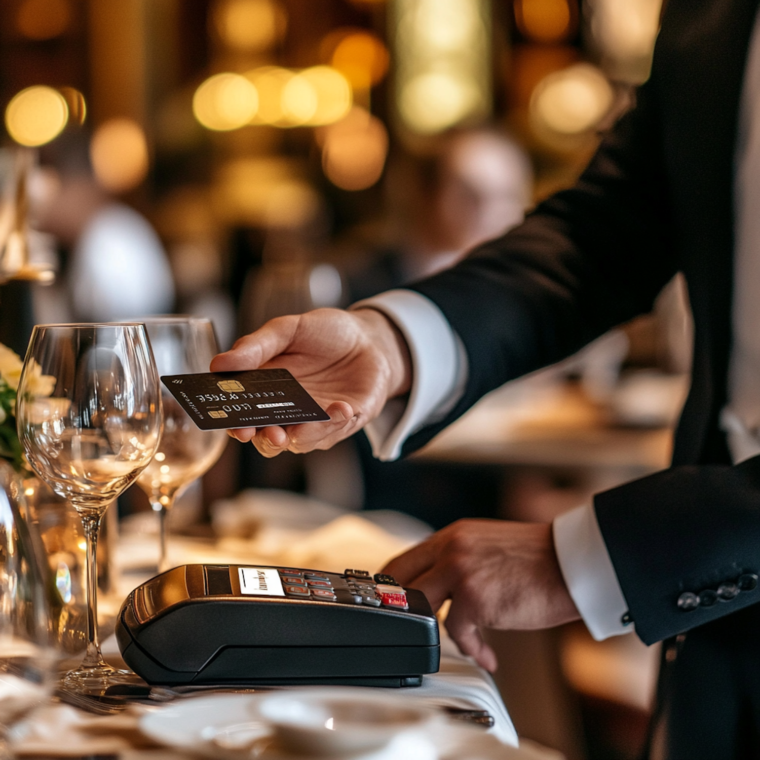 Elegant Payment at Upscale Restaurant