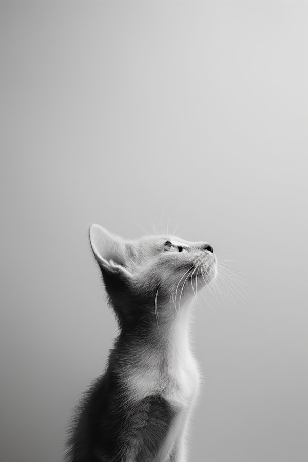 Elegant Monochrome Cat