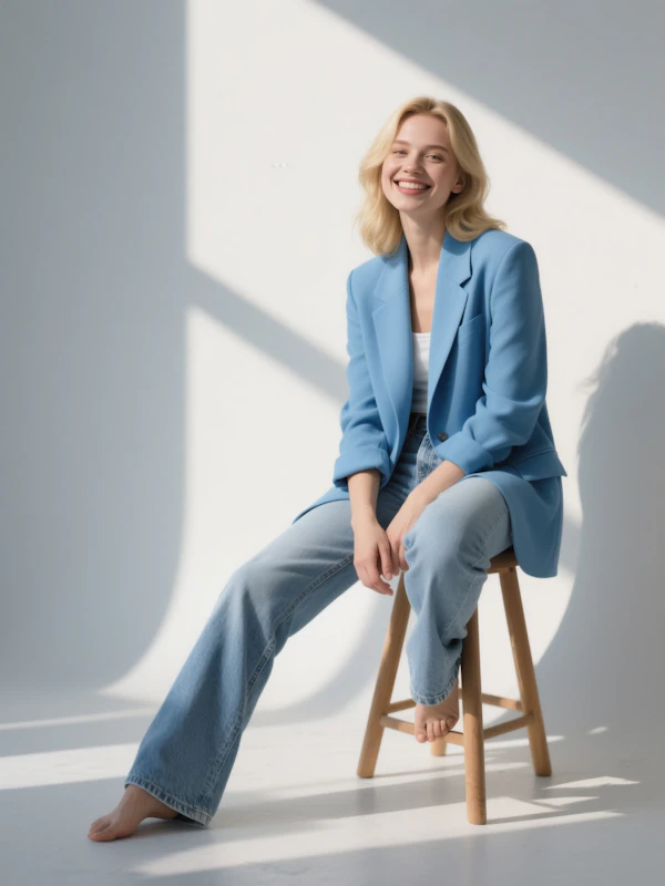 Woman in Minimalist Room