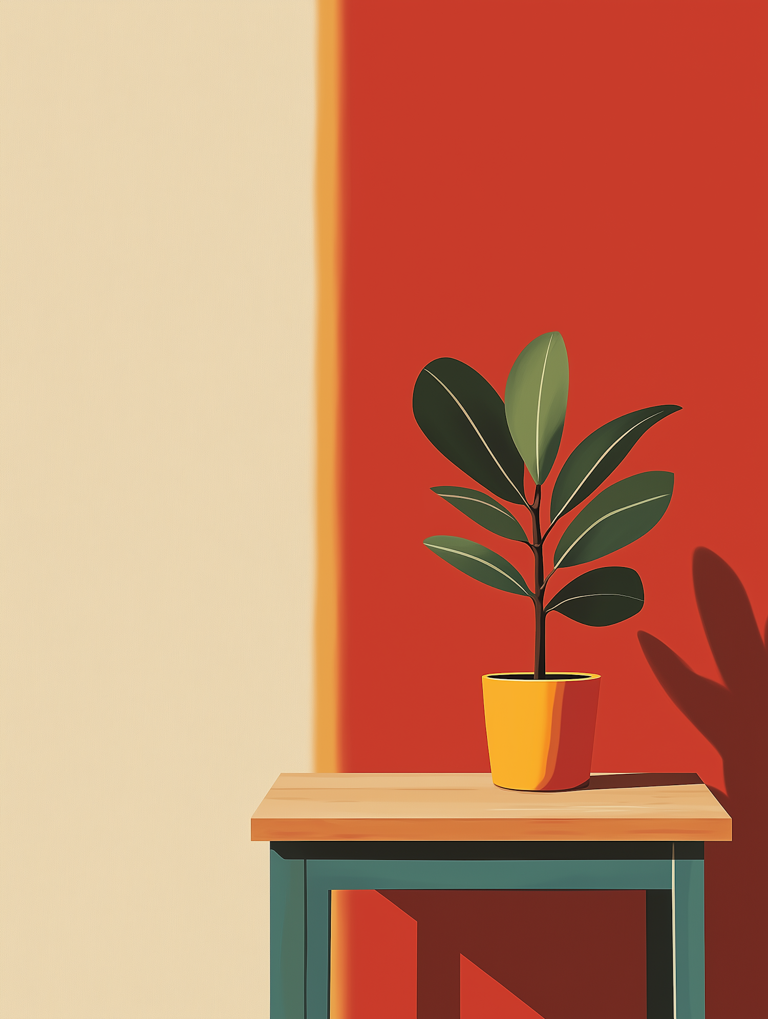 Minimalistic Plant on Table