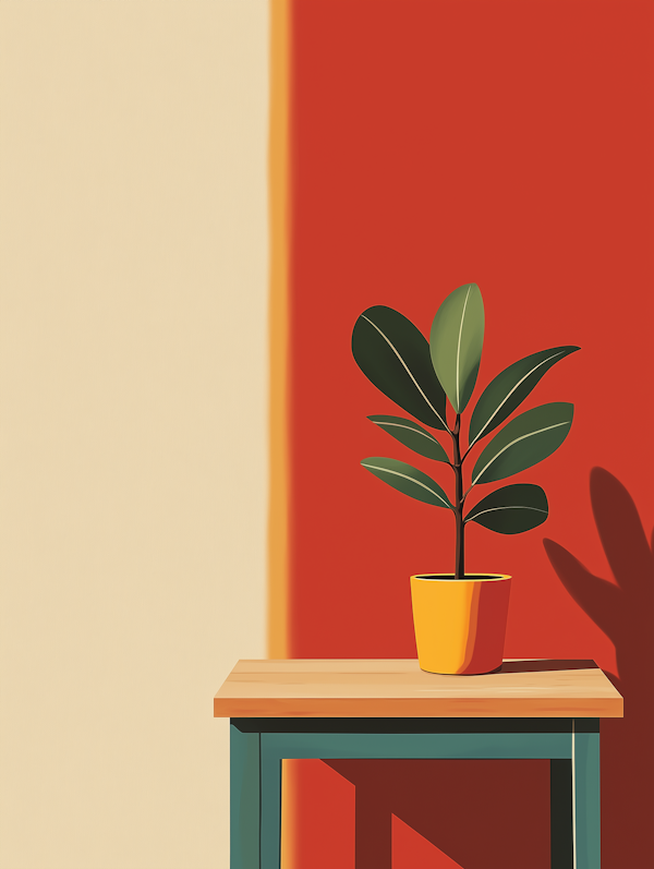 Minimalistic Plant on Table