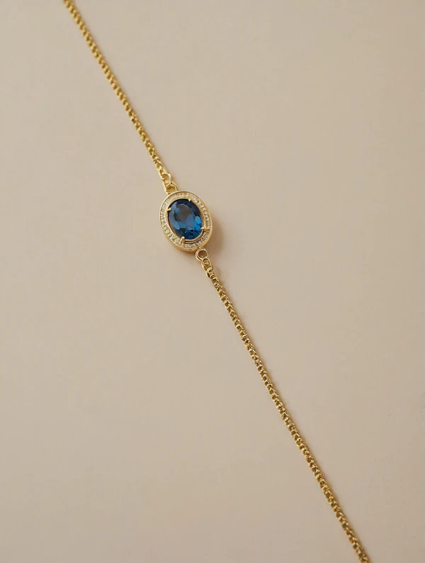 Gold Bracelet with Gem