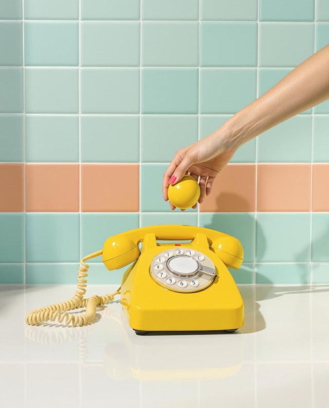 Retro Telephone Scene