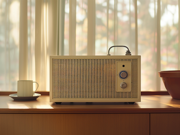 Retro Radio and Mug by the Window