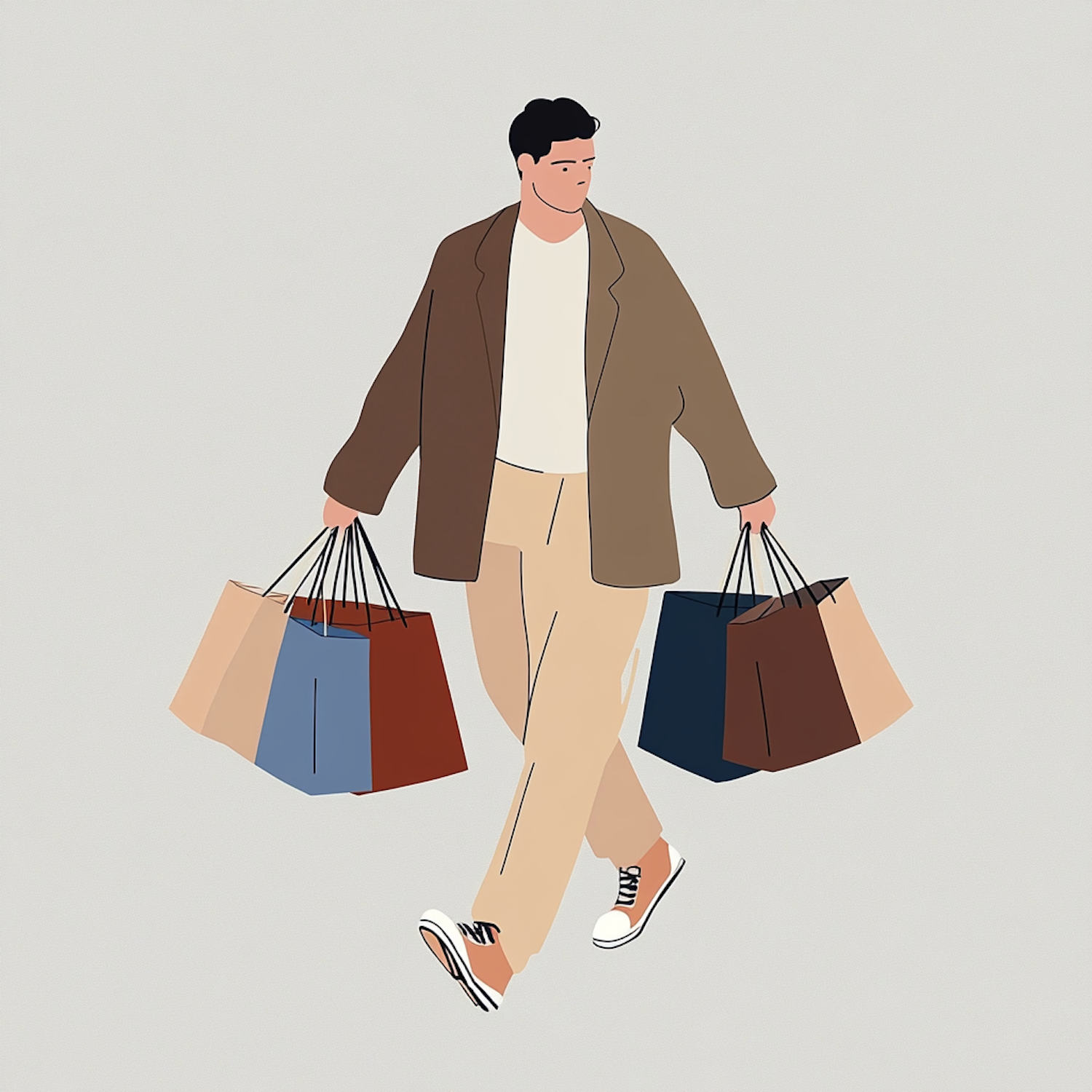 Person with Shopping Bags