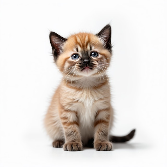 Adorable Kitten with Blue Eyes