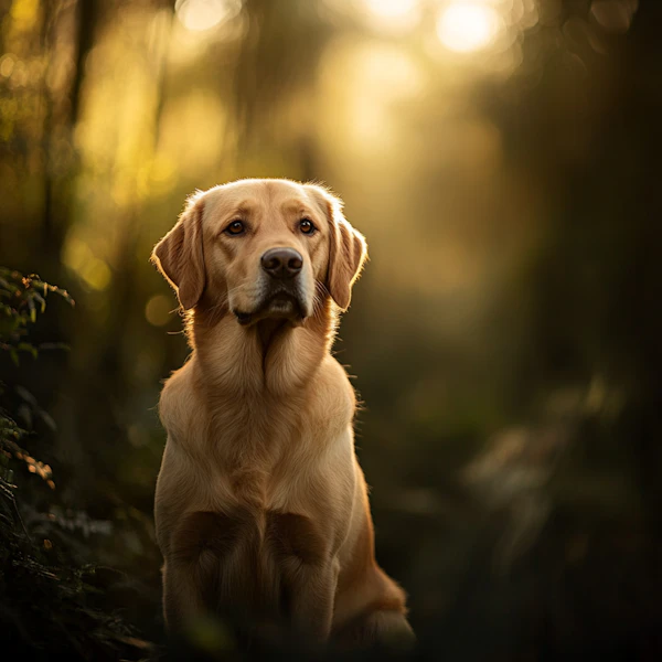 Golden Retriever in Serene Light