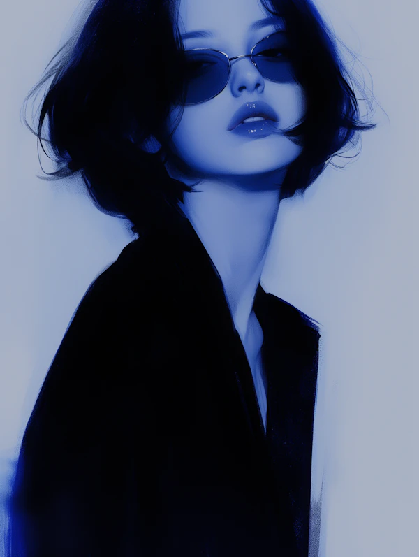 Stylized Portrait with Sunglasses