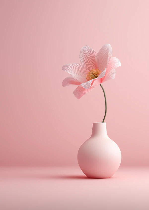 Minimalist Pink Flower