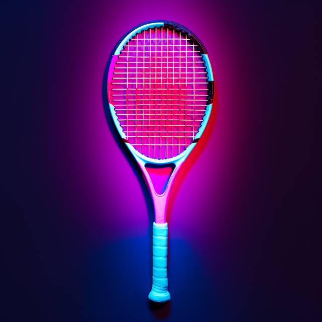 Neon Glow Tennis Racket