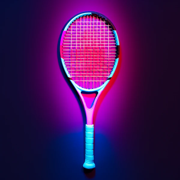 Neon Glow Tennis Racket
