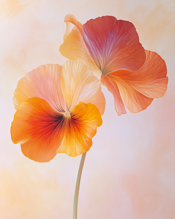 Vibrant Flowers with Gradient Petals