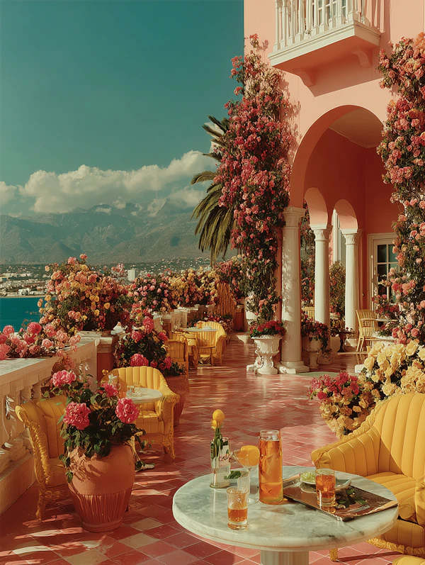 Mediterranean Terrace Scene
