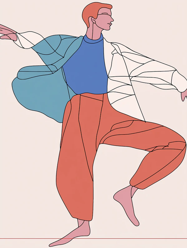 Dynamic Human Figure Illustration