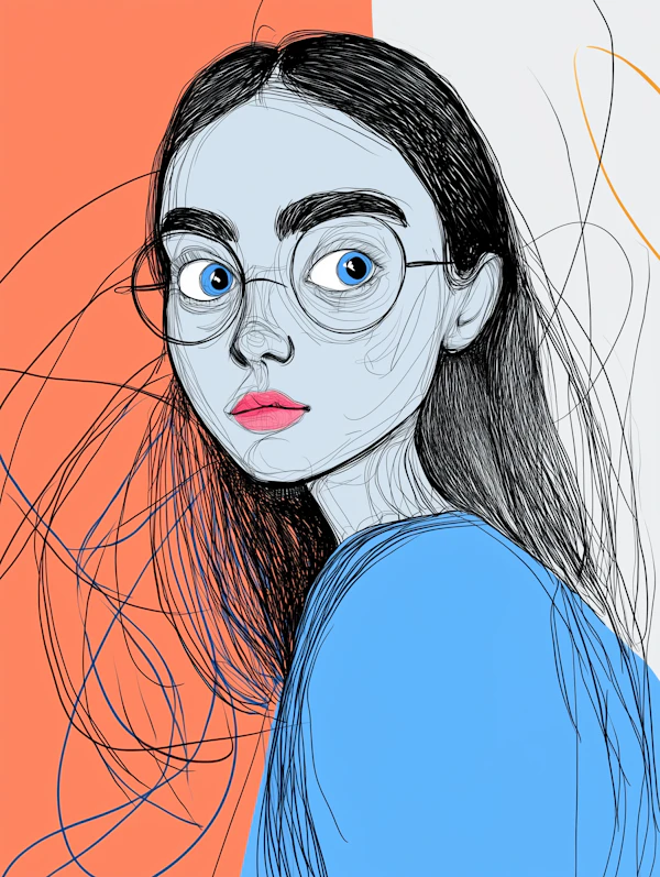 Illustration of a Young Woman
