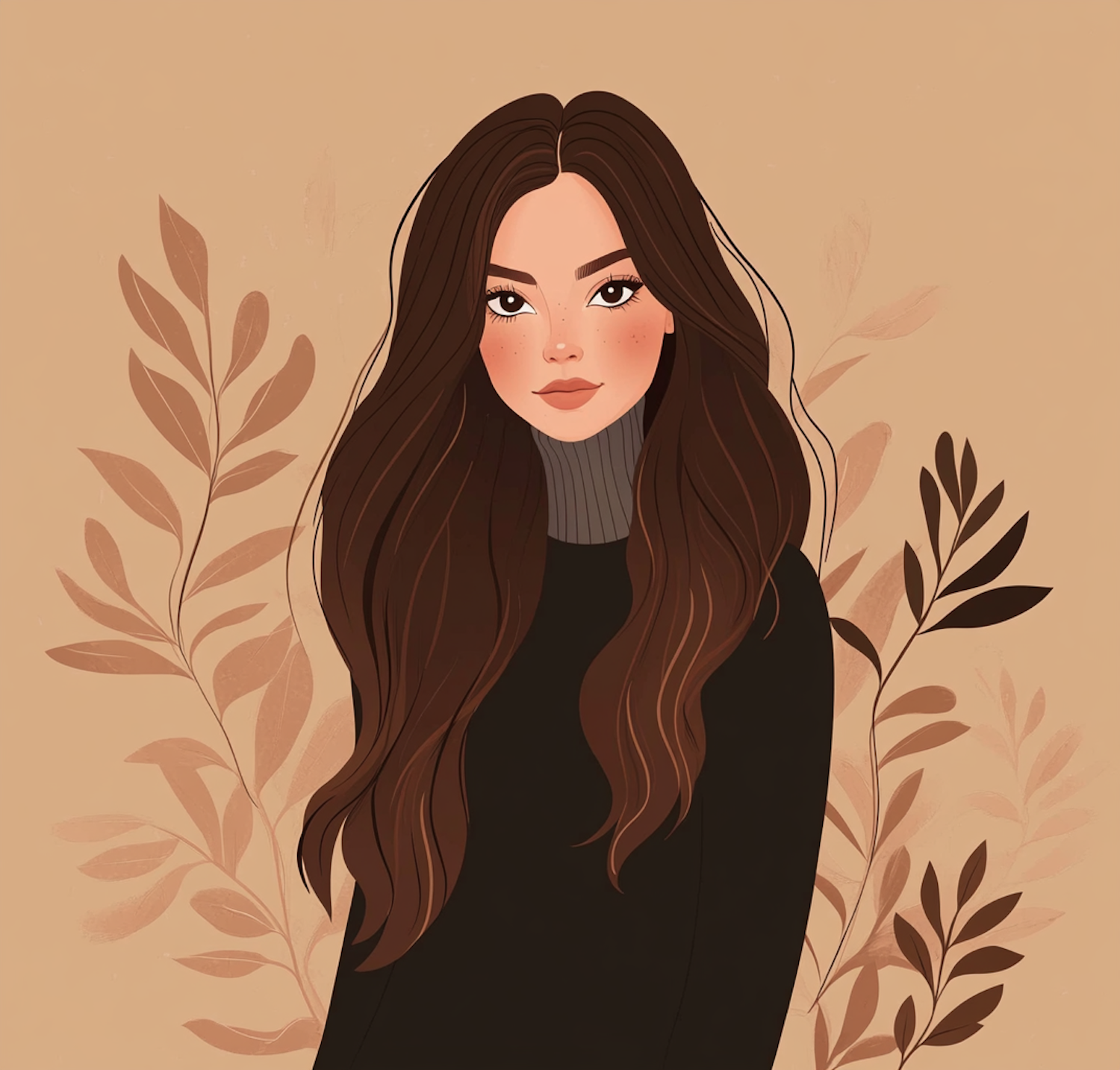 Serene Woman Illustration