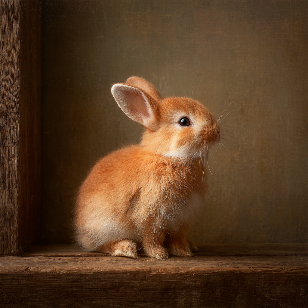 Fluffy Rabbit Portrait Photo on Lummi