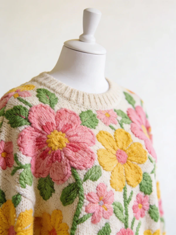 Floral Embroidered Sweater