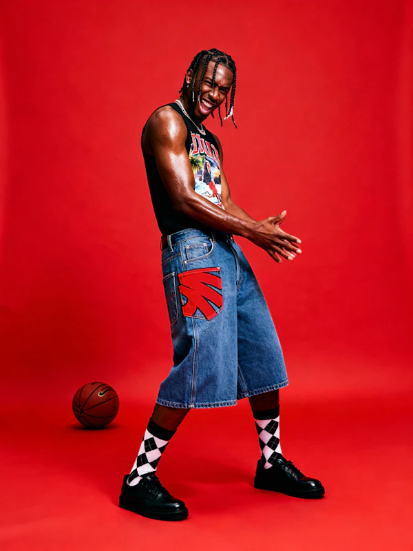 Energetic Basketball Pose