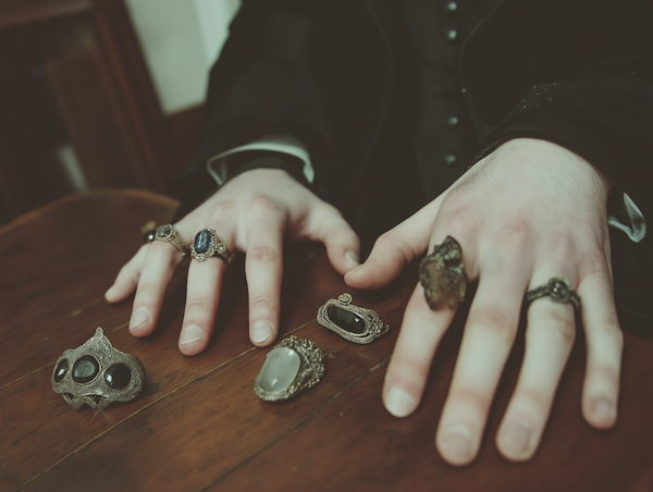 Ornate Rings on Hands