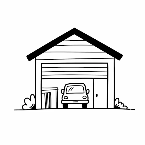 Garage Line Drawing