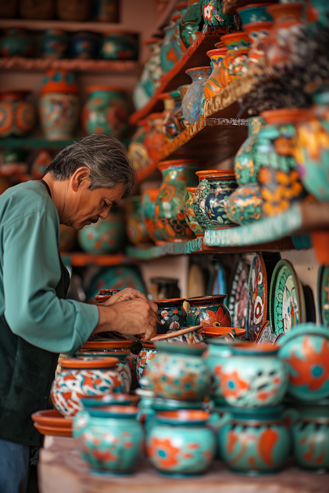 Artisan Painting Ceramic Plate