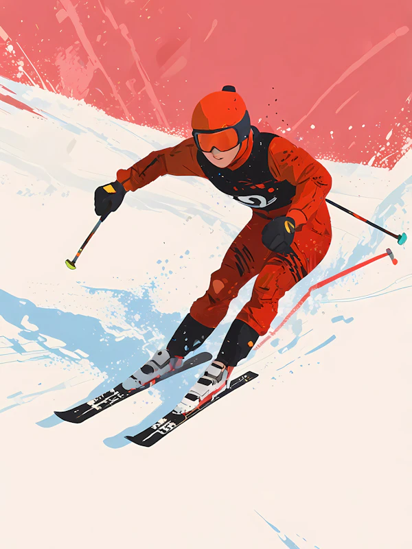 Skier in Action