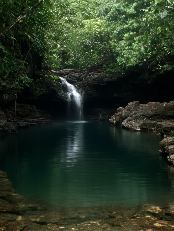 Serene Waterfall Scene