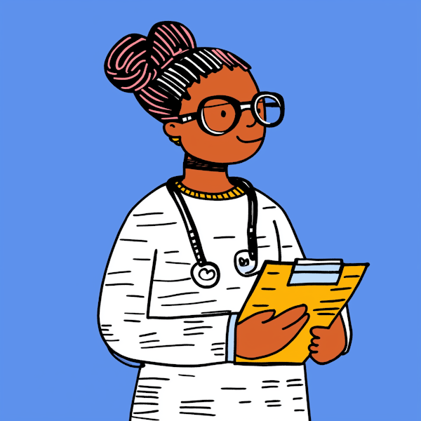 Confident Medical Professional Illustration