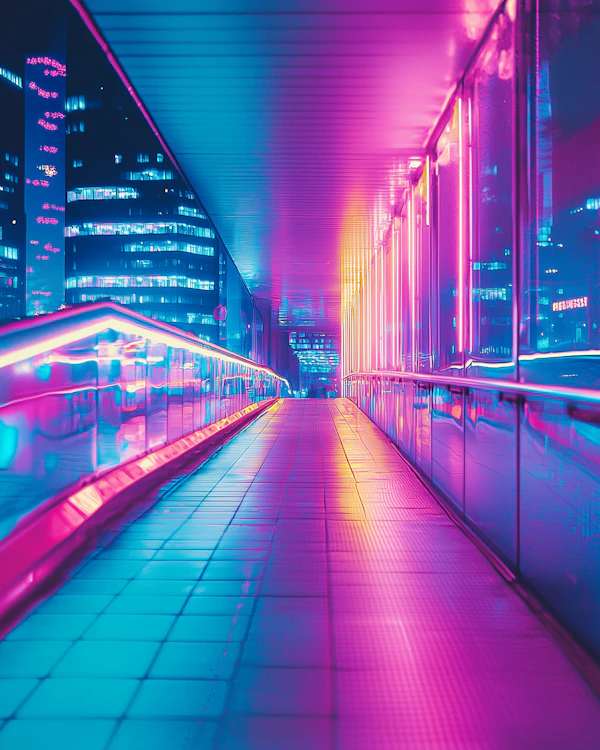 Futuristic Neon Walkway